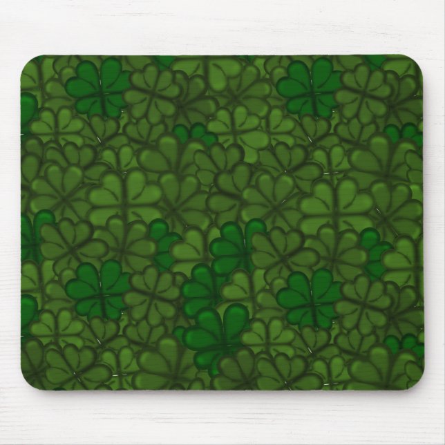 Bereich Kleeblätter Digitale Kunstmuster St Patric Mousepad (Vorne)