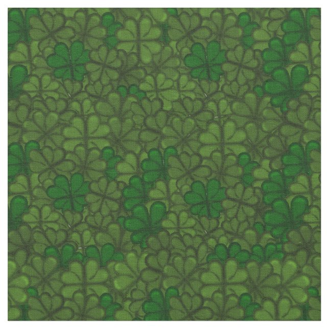 Bereich Kleeblätter Digitale Kunstmuster St Patric Stoff (Nahaufnahme)
