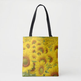 Bereich Sonnenblumen Design Tote Tasche