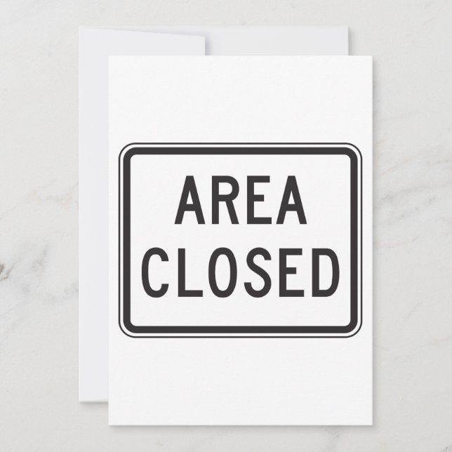 Bereich Sperrzone für Schilderwarnung Einladung (Vorderseite)