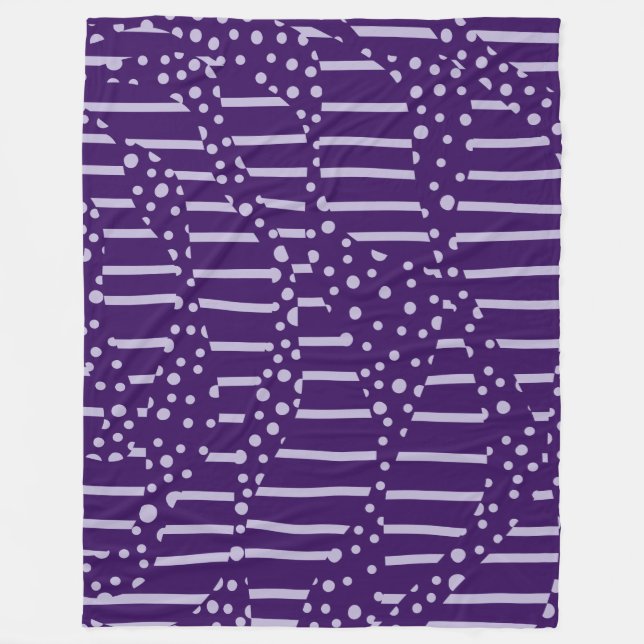 Bereiche und Streifen 2 - Lila Fleecedecke (Vorderseite)