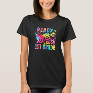 Bereit 1. Klasse Jungen Kinder Erste Klasse Rücken T-Shirt