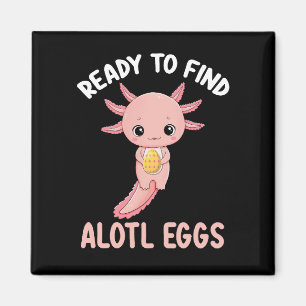 Bereit, Alotl-Eier Ostern Axolotl zu finden Magnet