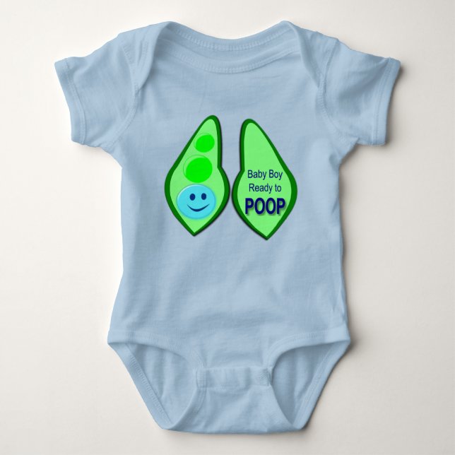 Bereit, Baby Boy Blue Pea Baby Bodysuit Kacken Baby Strampler (Vorderseite)