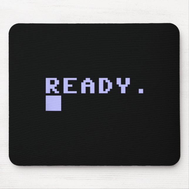 Bereit C64 Heimcomputer 80er Retro Gamer Coder Eri Mousepad (Vorne)