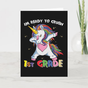 Bereit Crush Erster Schullehrer Kid unicorn Karte