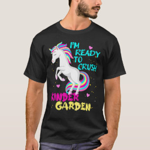Bereit, das Einhorn der Vorschule am ersten Schult T-Shirt