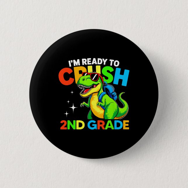 Bereit den 2. Grundschuljahr-Dinosaurier am ersten Button (Vorderseite)