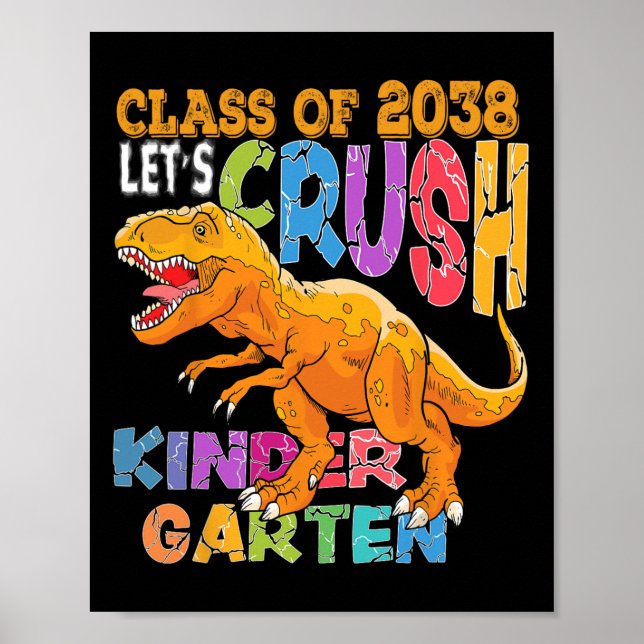 Bereit, den Kindergarten 2038 Dinosaurier Ck zu ze Poster (Vorne)
