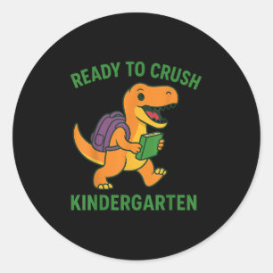 Bereit, den Kindergarten Dinosaurier zurück nach S Runder Aufkleber