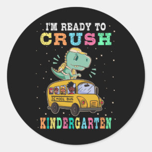 Bereit, den Kindergarten zu rocken Runder Aufkleber