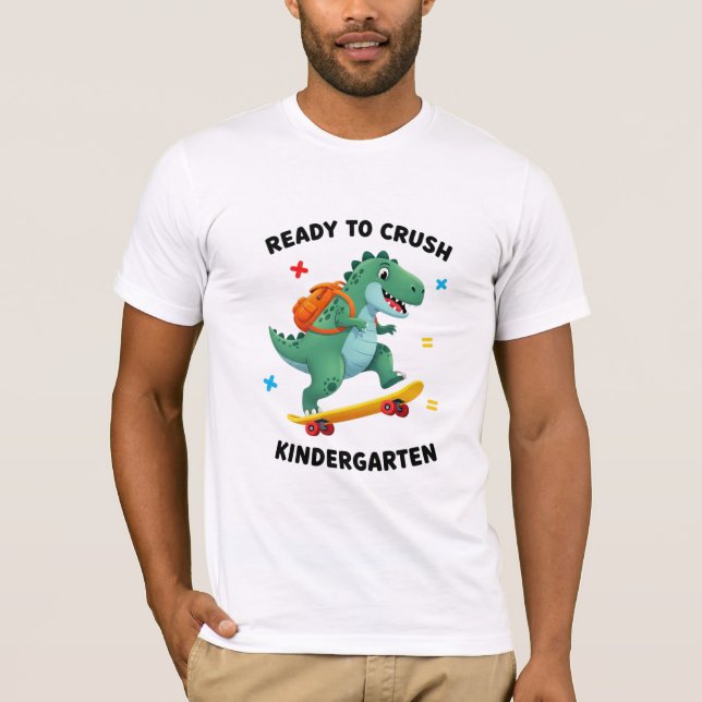 Bereit, den Kindergarten zu rocken - Skateboard-Di T-Shirt (Vorderseite)