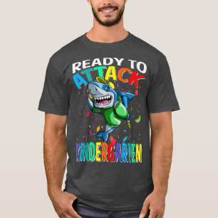 Bereit, den Kindergartenhai wieder in die Schule z T-Shirt