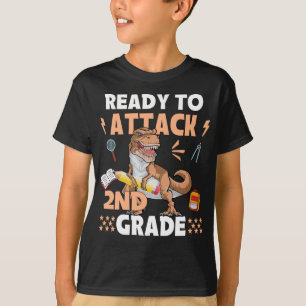 Bereit, Dinosaurier der zweiten Klasse anzugreifen T-Shirt
