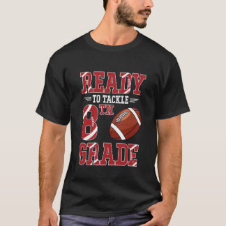 Bereit, Football für Kids Jungen 8. Klasse Rücken  T-Shirt