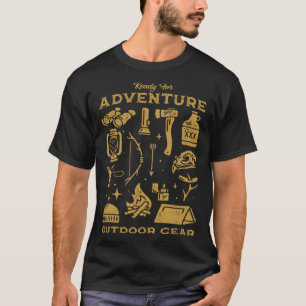 Bereit für Abenteuer Outdoor Gear Camping Elemente T-Shirt