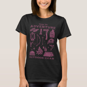 Bereit für Abenteuer Outdoor Gear Camping Elemente T-Shirt