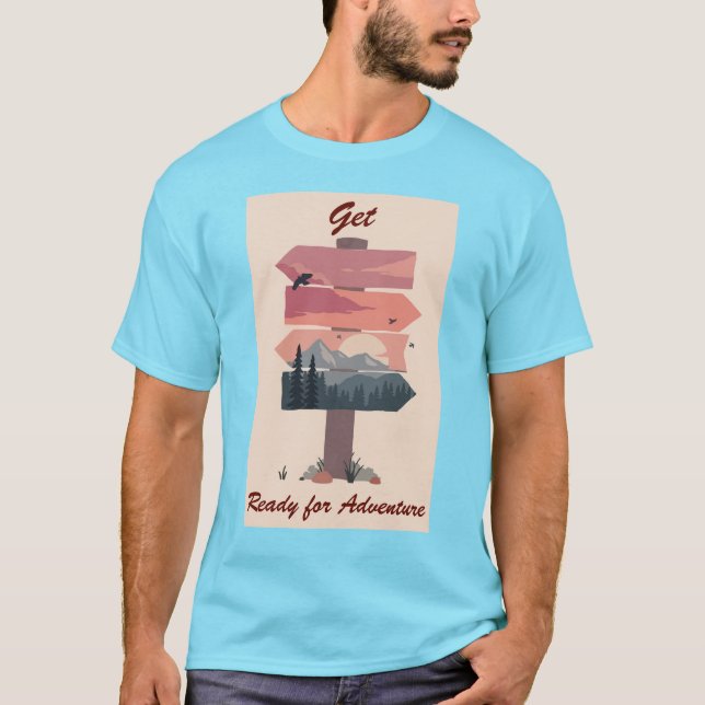 Bereit für Abenteuer-T - Shirt (Vorderseite)