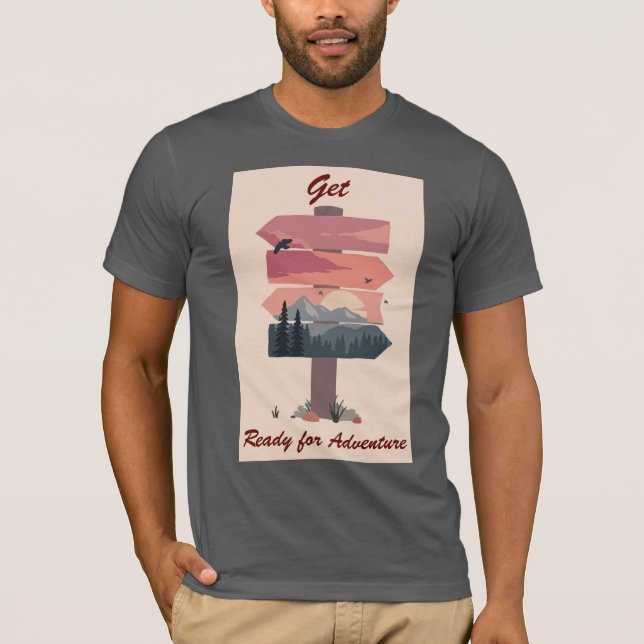 Bereit für Abenteuer-T - Shirt (Vorderseite)