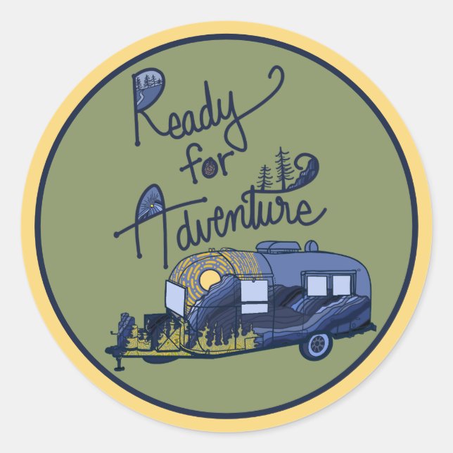 Bereit für Adventure Sticker (Vorderseite)