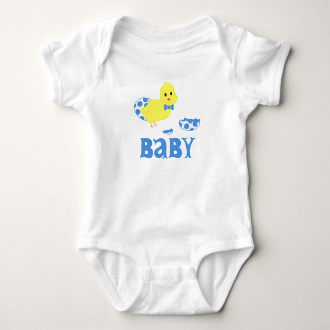 Bereit für Chicky Boy Babydusche Baby Strampler (Vorderseite)