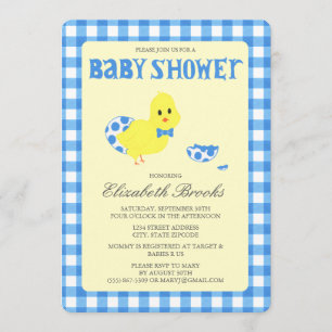 Bereit für Chicky Boy Babydusche Einladung