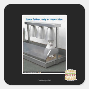 Bereit für das Fernsehen Quadratischer Aufkleber