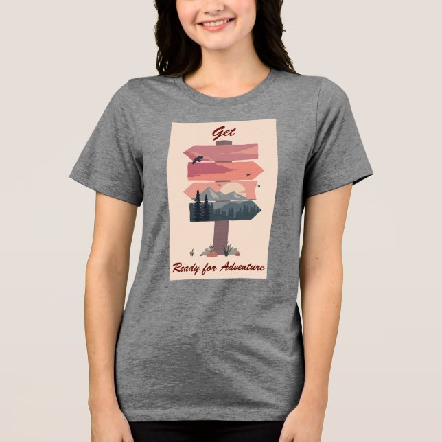 Bereit für das Shirt des Tri-Blend-Abenteuers (Vorderseite)
