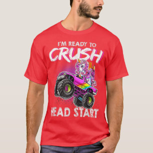 Bereit für den Absturz des Kopfes, rosa Einhorn na T-Shirt