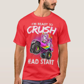 Bereit für den Absturz des Kopfes, rosa Einhorn na T-Shirt