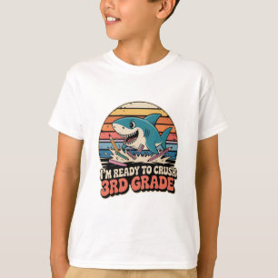Bereit für den Absturz des Retro Shark Splash der T-Shirt