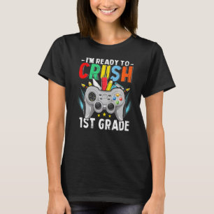 Bereit für den Absturz eines Videospielers der 1. T-Shirt