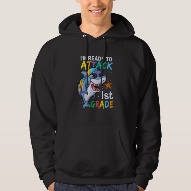 Bereit für den Angriff auf den 1. Hoodie (Vorderseite)