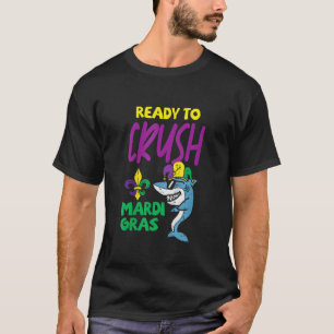 Bereit für den Crush Mardi Gras Jester Shark Toddl T-Shirt