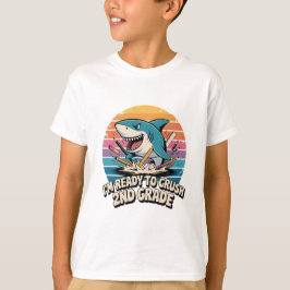 Bereit für den Crush Retro Shark Sunset der zweite T-Shirt