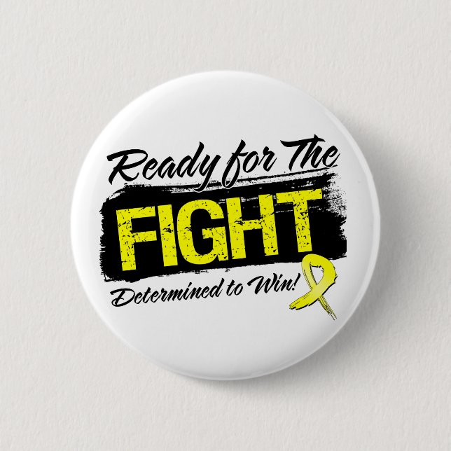 Bereit für den Kampf gegen den Sarcomakrebs Button (Vorderseite)