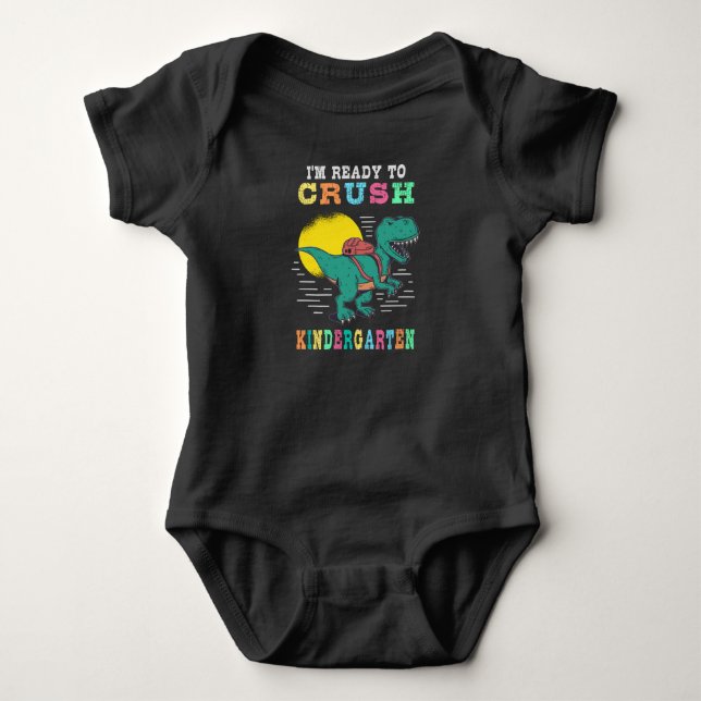 Bereit für den Kindergarten Baby Strampler (Vorderseite)