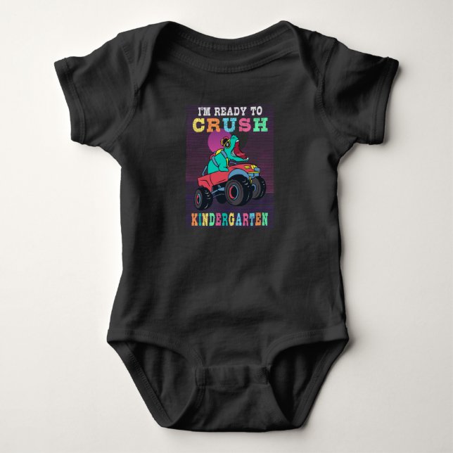 Bereit für den Kindergarten Baby Strampler (Vorderseite)