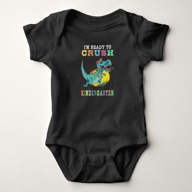 Bereit für den Kindergarten Baby Strampler (Vorderseite)
