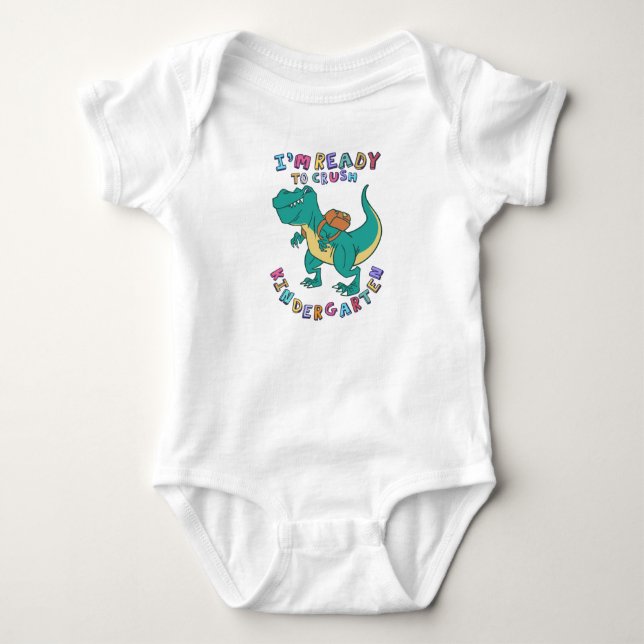 Bereit für den Kindergarten Baby Strampler (Vorderseite)