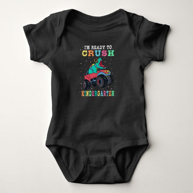 Bereit für den Kindergarten Baby Strampler (Vorderseite)