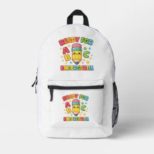 Bereit für den Kindergarten Süßer Bleistift Regenb Bedruckter Rucksack