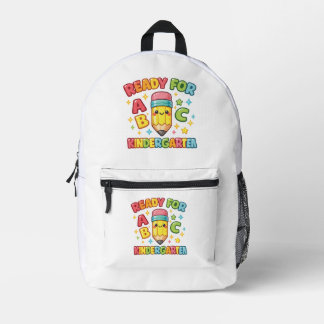 Bereit für den Kindergarten Süßer Bleistift Regenb Bedruckter Rucksack