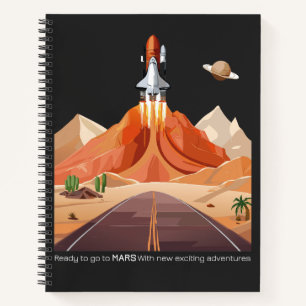 Bereit für den Mars zu gehen Notizbuch