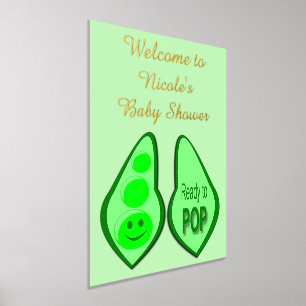 Bereit für den Pop einer Baby-Dusche für Schwanger Foliendrucke