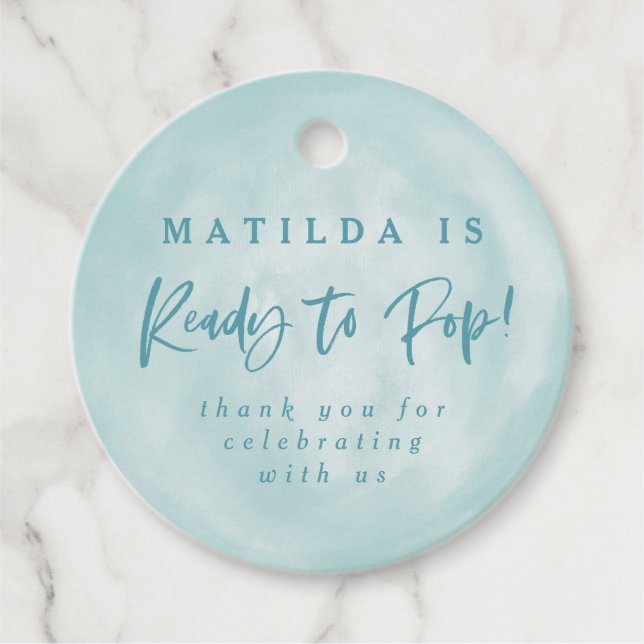 Bereit für den Pop! Kinderdusche Gefallen Danke Geschenkanhänger (Vorderseite)