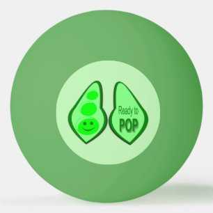 Bereit für den Pop Schwangere Grüne Erbse Tischtennisball