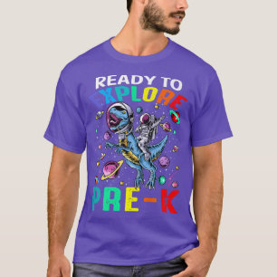 Bereit für den PreK Astronaut Dinosaurier Space T-Shirt