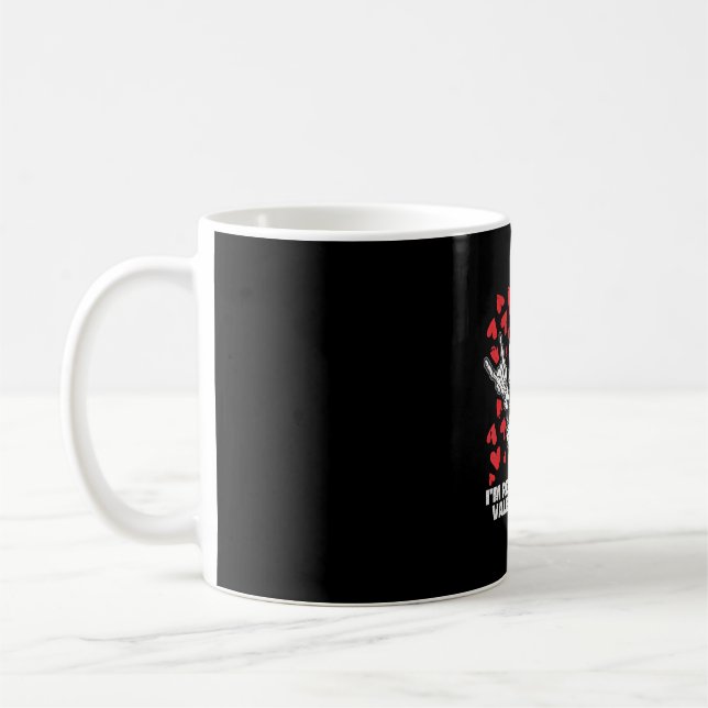 Bereit für den Rock Valentinstag Cool Rock'n'Roll Kaffeetasse (Links)