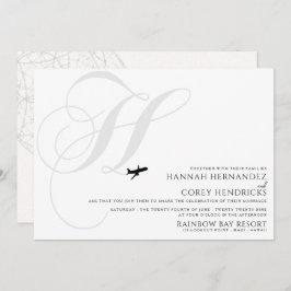 Bereit für den Start der ersten Hochzeitsfeier Einladung